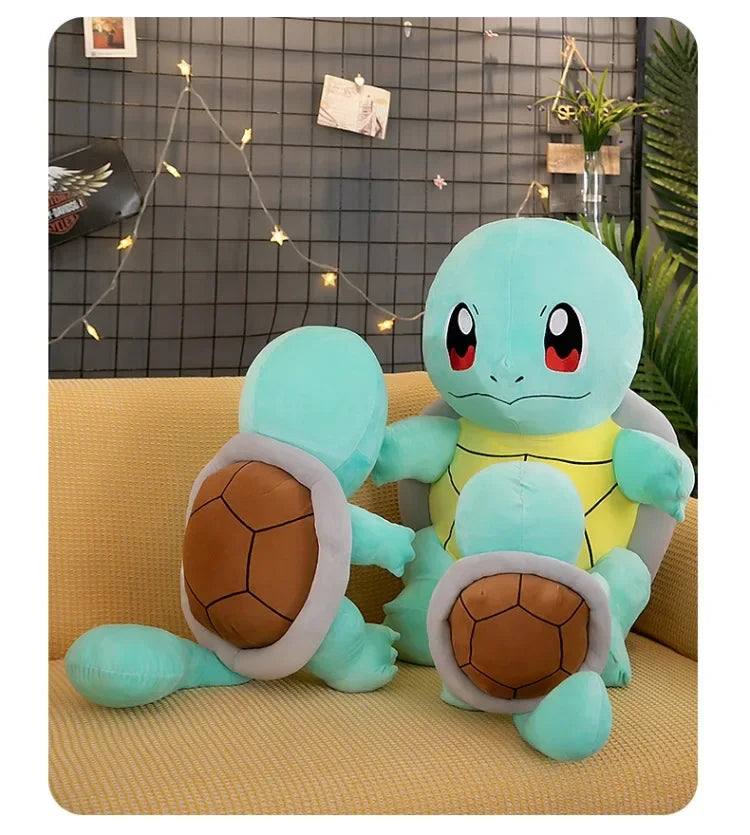60cm Squirtle Plush Doll Big Size Pokemon Plush Toys Kawaii Stuffed Toys Cute Turtle Pillow Christmas Gift Toys for Boys Girls