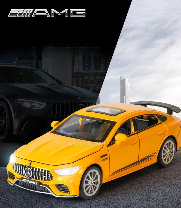 1:32 Scale 300SL GT63 V8 Sports Car Model Toy Metal Die-cast Sound Light Pull Back Vehicles Models Boys Hobby Ornaments Gifts