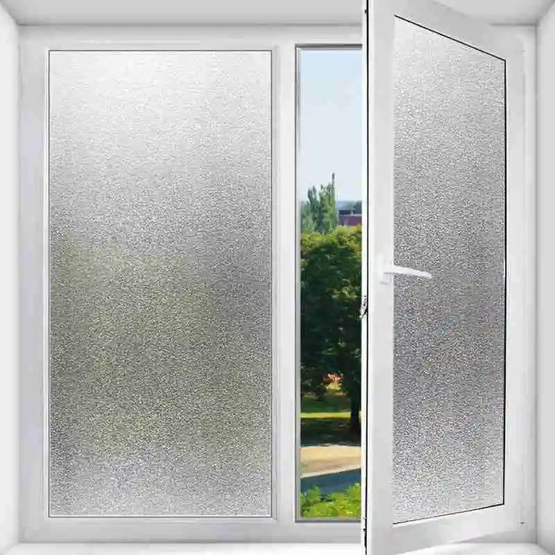 1/2M Matte Window Film Privacy UV Protection Stained Vinyl for Glass Static Cling Frosted Decorative Window Sticker for Home