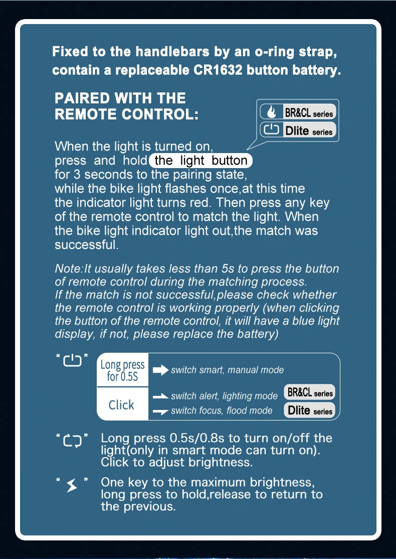 DLite 1200 Flood/Focus Beam Smart Remote Control 4000mAh battery Type-C rechargeable Road MTB Bike Light