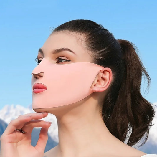 Ice Silk Sunscreen Mask Summer Anti-UV Protection Cycling Face Cover Women Breathable Outdoor Sport Sun Windproof Reusable Masks