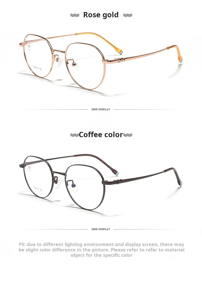 Retro Polygonal Lightweight Titanium Eyeglasses Frames