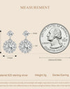 2.6 Ct D VVS Moissanite Drop Dangle Wedding Earrings