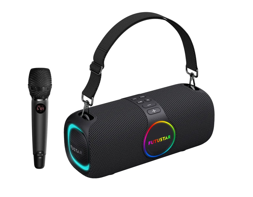 Outdoor portable wireless Bluetooth speaker 120W high-power karaoke speaker RGB subwoofer TWS/TF/AUX party karaoke speaker