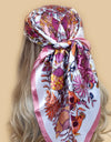 Kerchief Silk Satin Neck Scarf Women Print Hijab Female Square Shawls Wraps office Lady muffler bandanna