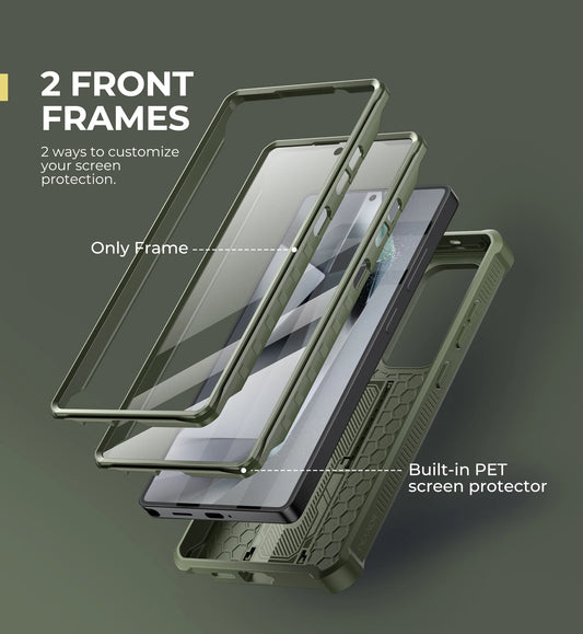 For Samsung Galaxy S25/S25 Plus/S25 Ultra 2025Case Full Body Shockproof Camera Cover &Built-in Screen Protector Kickstand