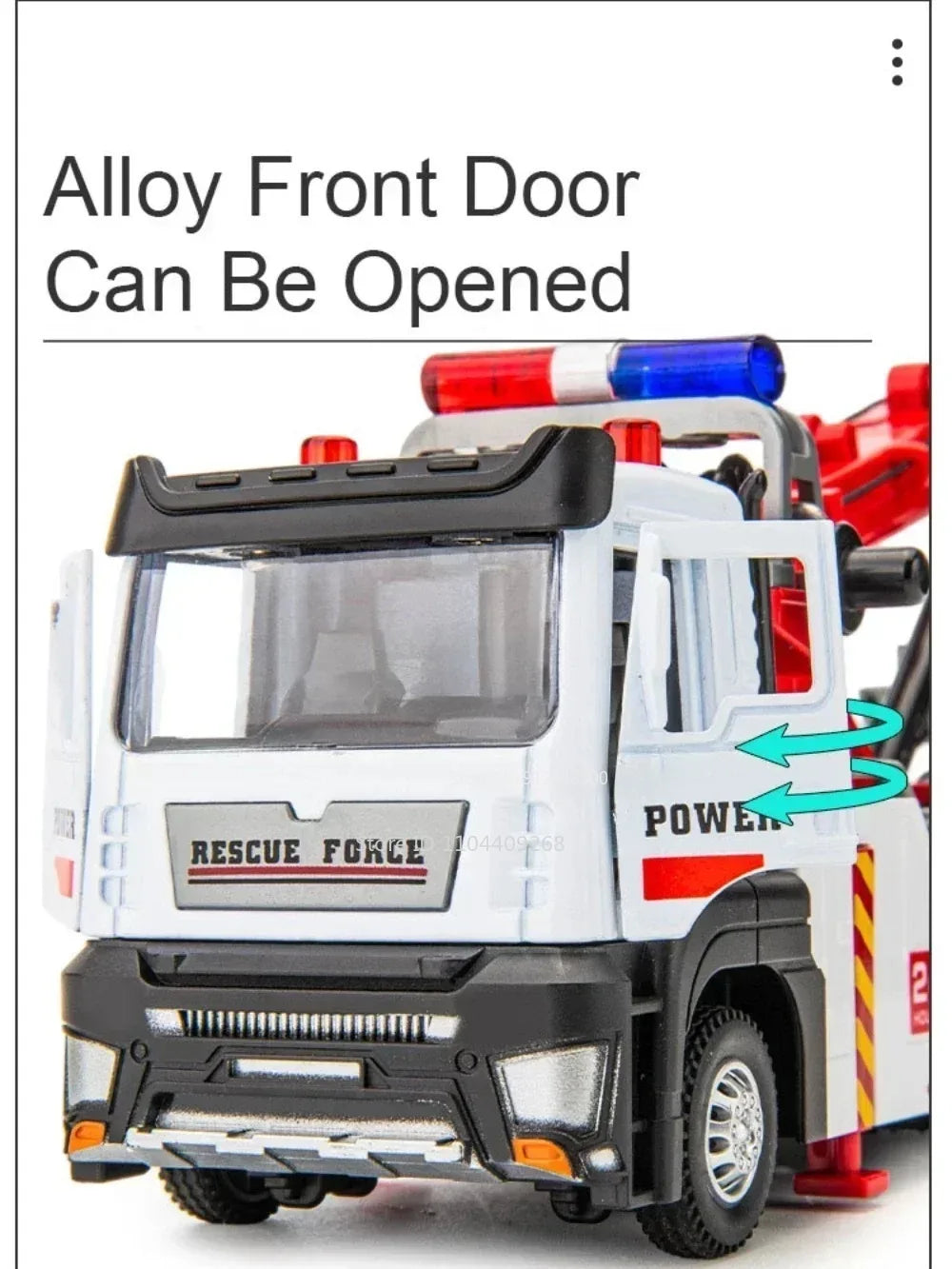 1:32 Double Hook Obstacle Clearing Car Garbage Truck Model Toy Metal Diecast Pull Back Engineering Vehicle Models Boys Gifts