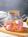 1L/1.8L Borosilicate Glass Teapot Set Clear Teapots With Cup Removable Filter Spout Drinkware For Loose Leaf Blooming Tea
