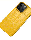 Crocodile Real Leather Cases for iPhone 16 15 Pro Max 14 pro max Genuine Leather Fundas Back Bover