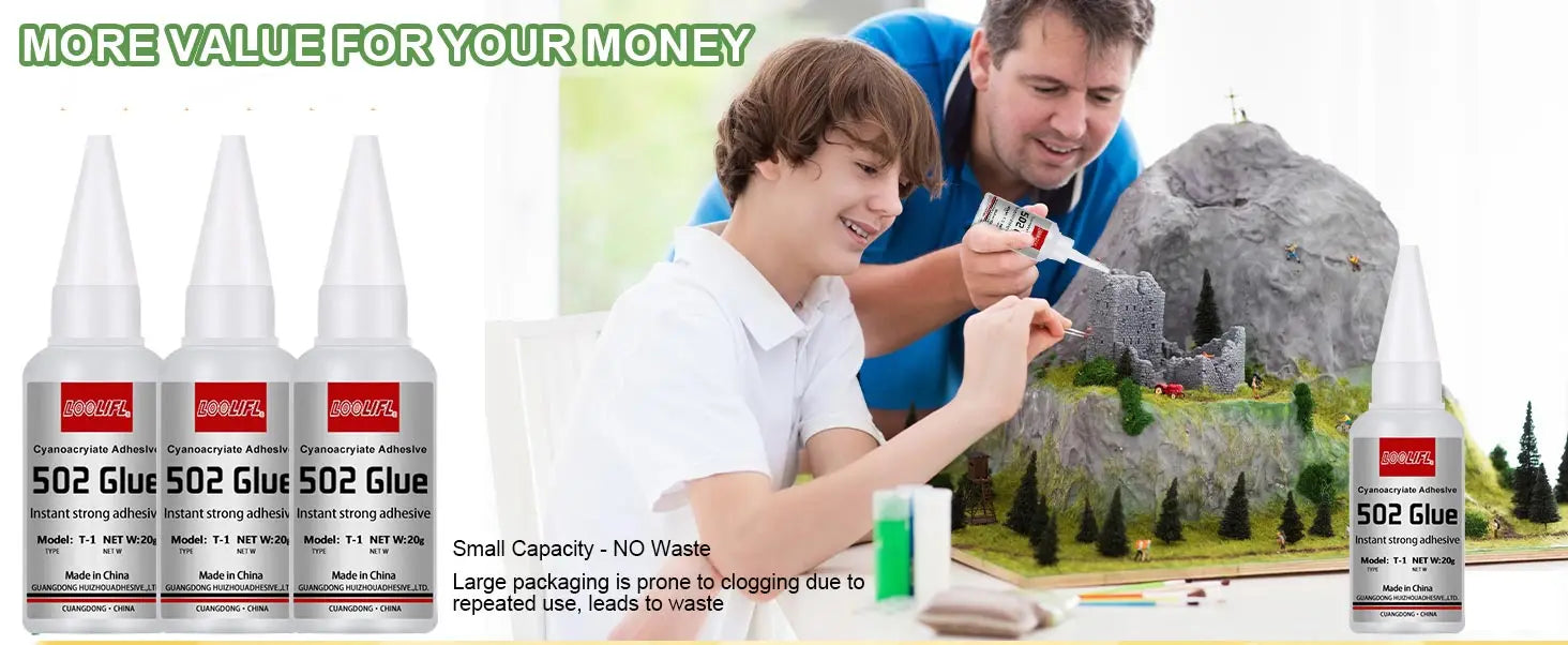 1-5pcs 502 Super Glue, Instant Glue, Quick Drying Cyanoacrylate Glue, Leather, Rubber, Wood, Metal, Glass, Strong Bonding, Liquid Glue Tool, 20ml, Long Lasting Sticky, No Turning White