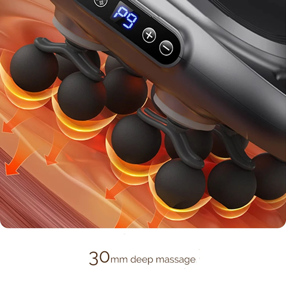 12-Head Fascia  High Frequency Vibration Body Massage  Back Massager Waist Massager Neck Shoulder Thigh Fascia masajeador