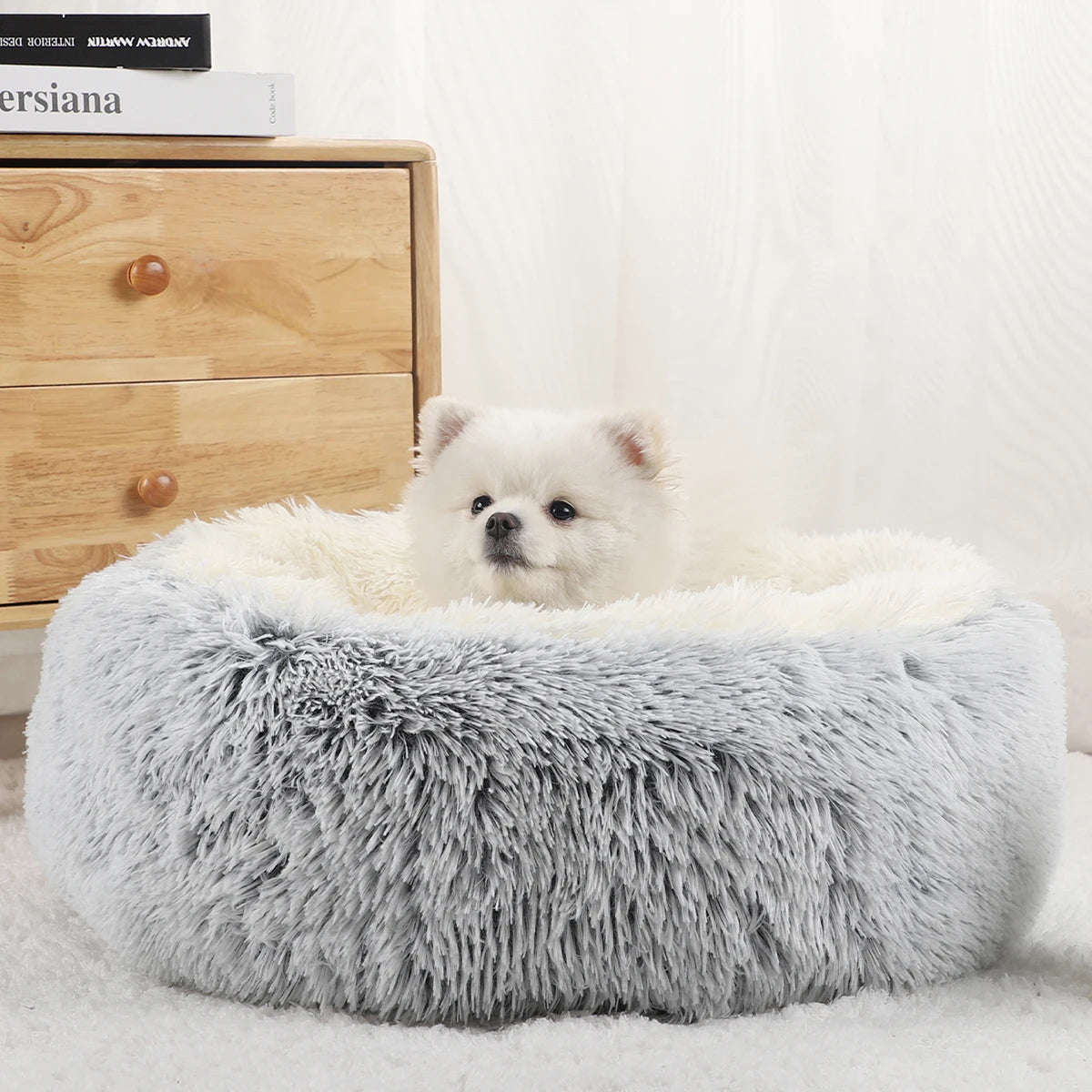 Fluffy Plush Pet Bed Sofa for Dogs and Cats