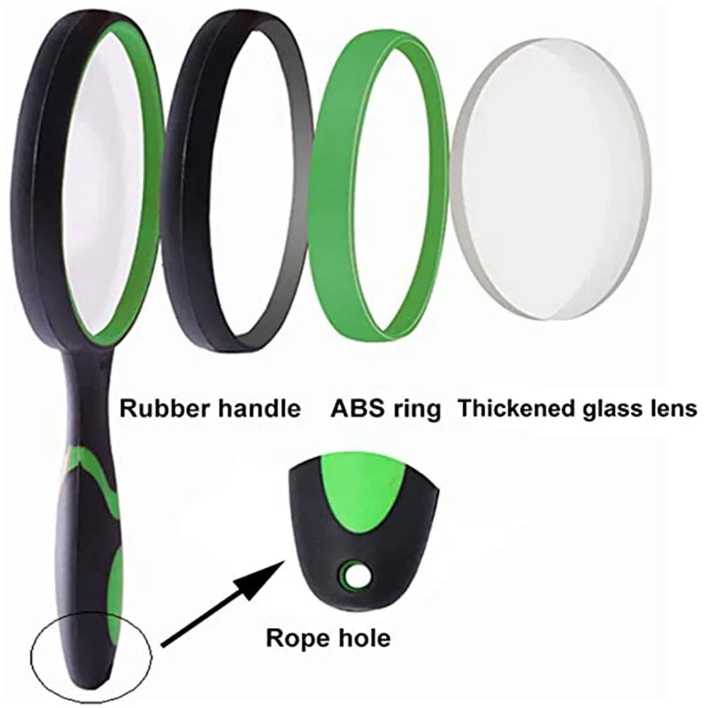 10X Handheld Magnifying Glass 50mm Reading Magnifier