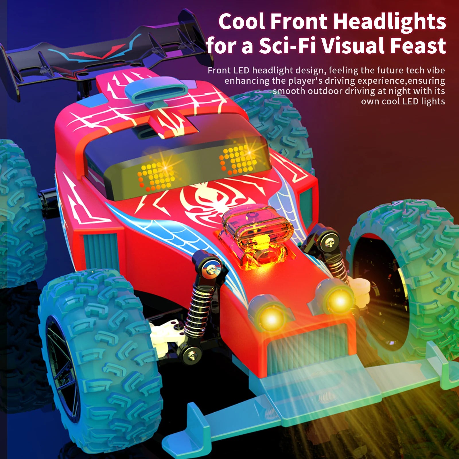 High Speed RC Car With LED Lights Sports Off-road 2.4GHz Remote Control Climbing Vehicles Cars Toys for 's Toy