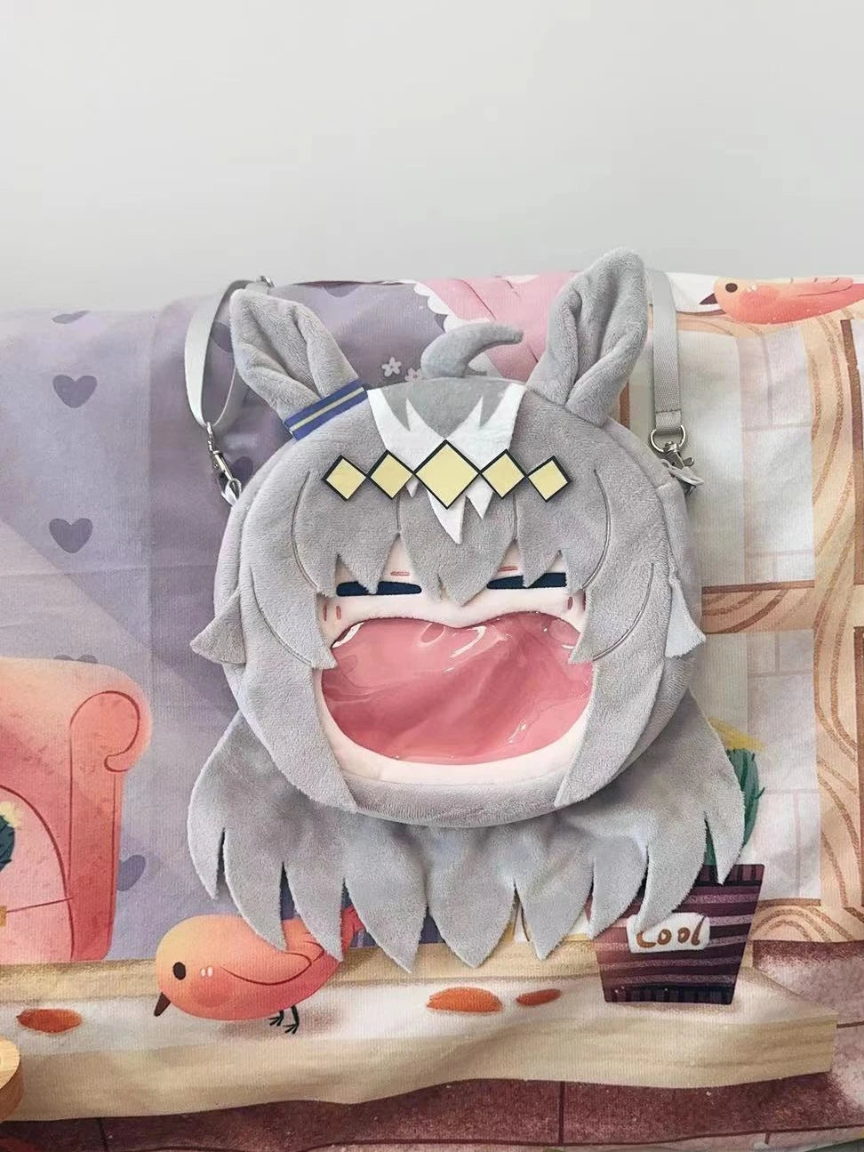 Anime Character Plush Itabag Backpack Soft Shoulder Bag