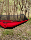Large Camping Hammock with Mosquito Net Pop-up Parachute Lightweight Hanging Hammocks Tree Straps Swing Hammock