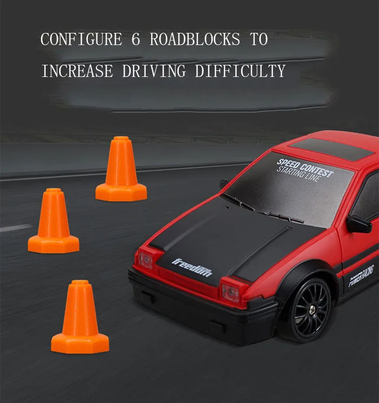 2.4G Drift Rc Car 4WD RC Drift Car Toy Remote Control GTR Model AE86 Vehicle Car RC Racing Car Toy for  Christmas Gifts