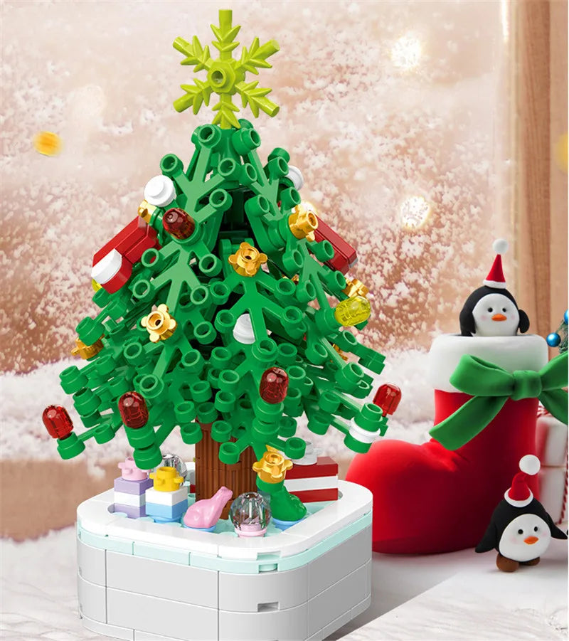 211pcs Creative Series Christmas Tree DIY Building Blocks, Educational Learning Science Bricks Halloween Gifts Toys for