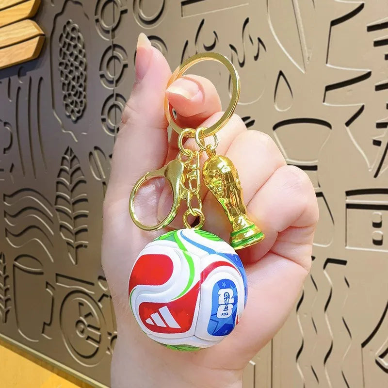 2026 Football Trophy Metal Keychain Soccer Fan Souvenir Collectible