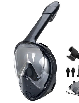 Full Face Snorkel Mask with Detachable Camera Mount,Snorkeling Swimming Diving Mask Wide View Anti-Fog Anti-Leak for Adult Kids