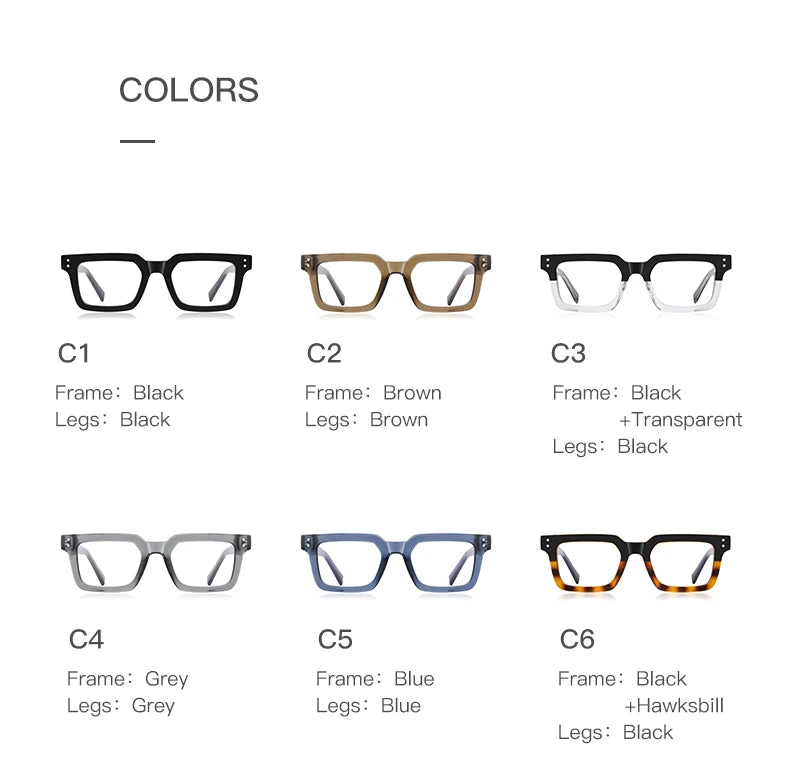 HONGMEI Men's Anti Blue Light Reading Glasses Brand Design Myopia Prescription Glasses Men Simple Optical Eyewear Glasses Frame