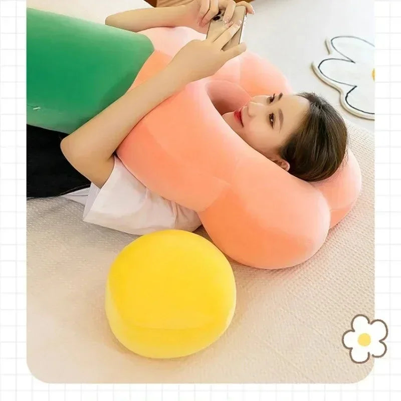 Long Sunflower Plush Body Pillow Cute Large Flower Stuffed Cushion Sofa Decorative Stuffed Body PillowBed Sleeping Back Cushion