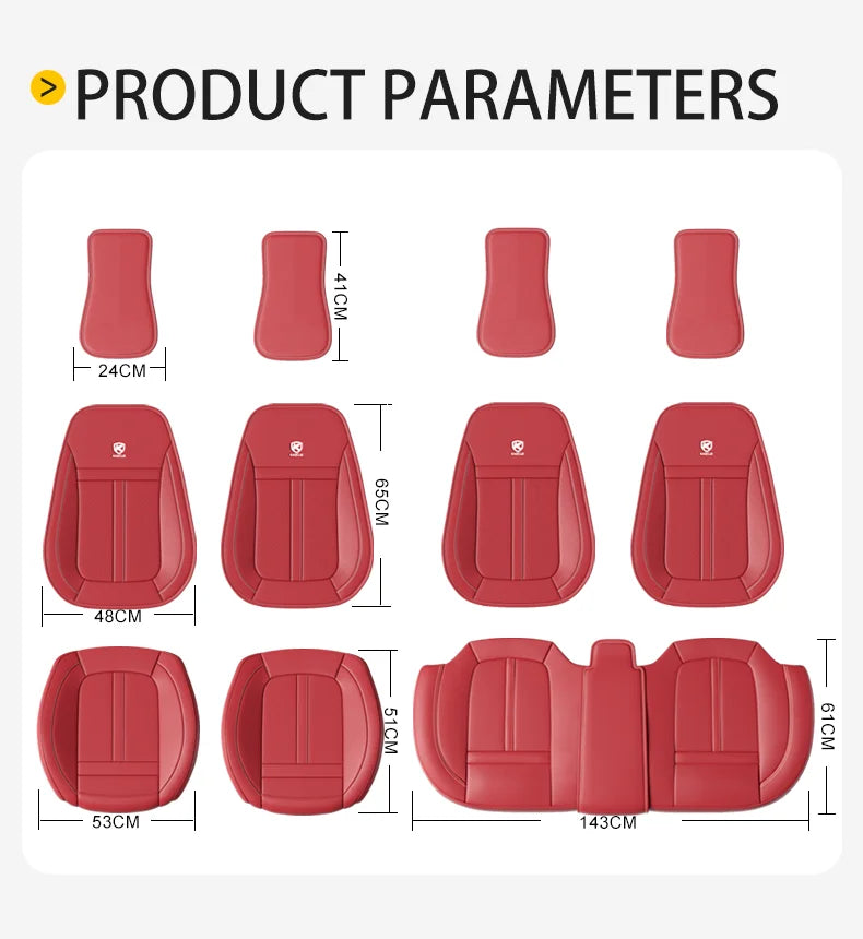 Car Seat Cover Breathable PU Leather Front Cars Seat Cushion Anti Slip Anti Scratch Seat Universal Car Pad Mat Auto Accessories