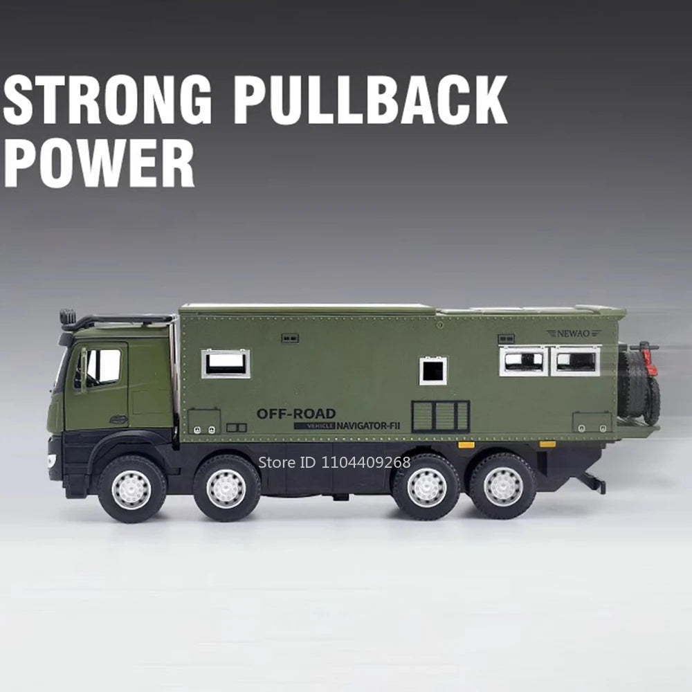 1:24 NOMADISM Raptor F150 RV Alloy Model Car Toy Metal Diecast Miniature Off Road Vehicle Models Sound Light Toys For Gifts