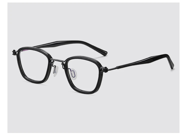 Vintage Square Titanium Acetate Eyeglasses Frame