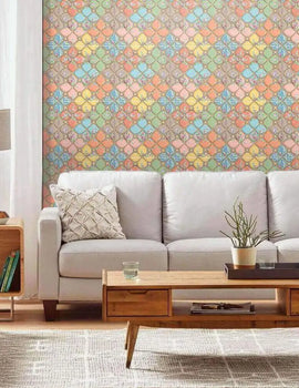 3D Wall Sticker Self-adhesive Boho Wall Panel Peel and Stick Tile Backsplash for Kitchen Bathroom Living Room Waterproof