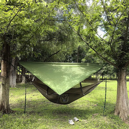 Portable Outdoor Camping Hammock with Mosquito Net and Canopy High Strength Parachute- Fabric Hanging Bed Hunting Sleeping Swing