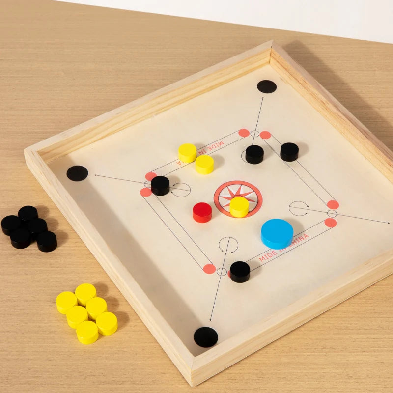 Wooden Sling Puck Tabletop Battle Board Game