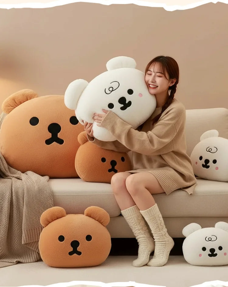 Cute Cartoon Bear Plush Stuffed Doll Cushion Toy