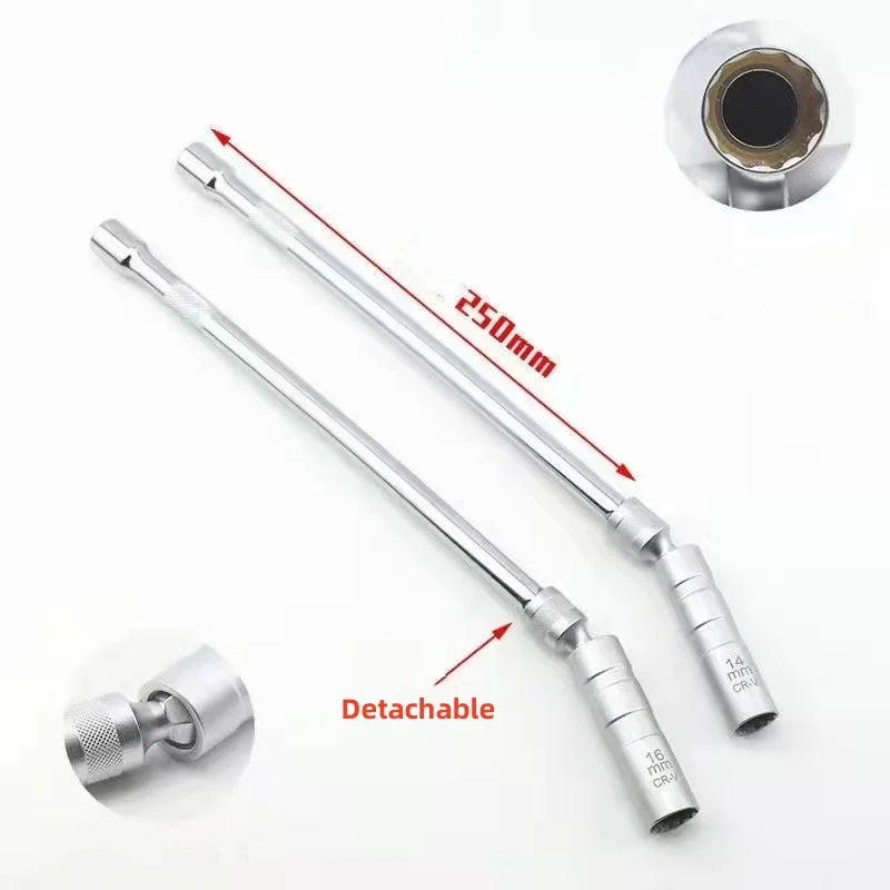 14mm 16mm Spark Plug Removal Tool Wrench  Sleeve 3/8-Inch 12-Point Swivel Candle Key 16mm Pull Out Spark Plugs