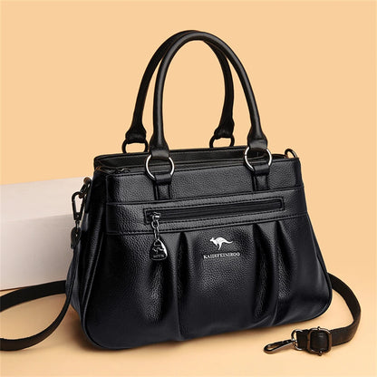 Luxury Handbags Women Bags Designer 3 Layers Leather Hand Bags Big Capacity Tote Bag for Women Vintage Top-handle Shoulder Bags