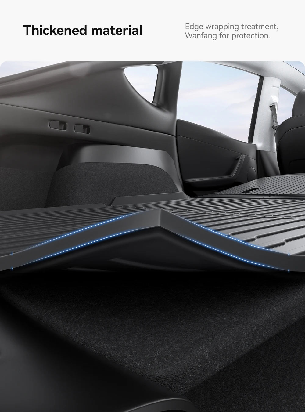 TPE Trunk Mat for Tesla Model 3 and Model Y Highland 2021 2026 Waterproof Cargo Liner