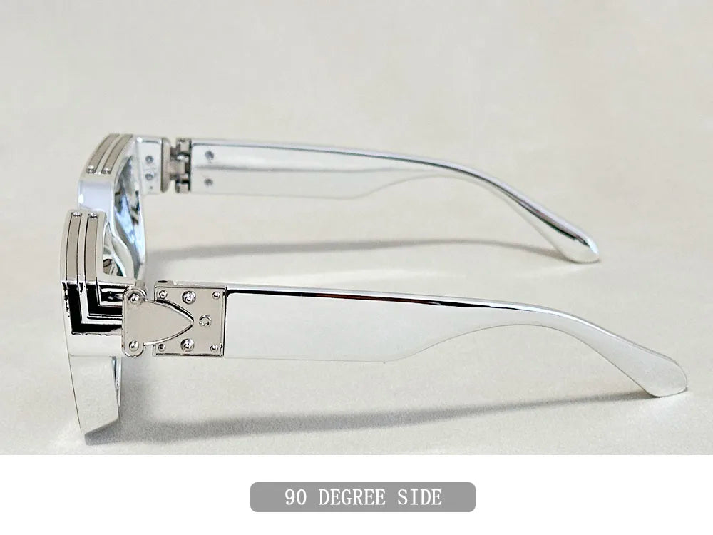 Oversized Square Vintage Sunglasses With UV400 Protection