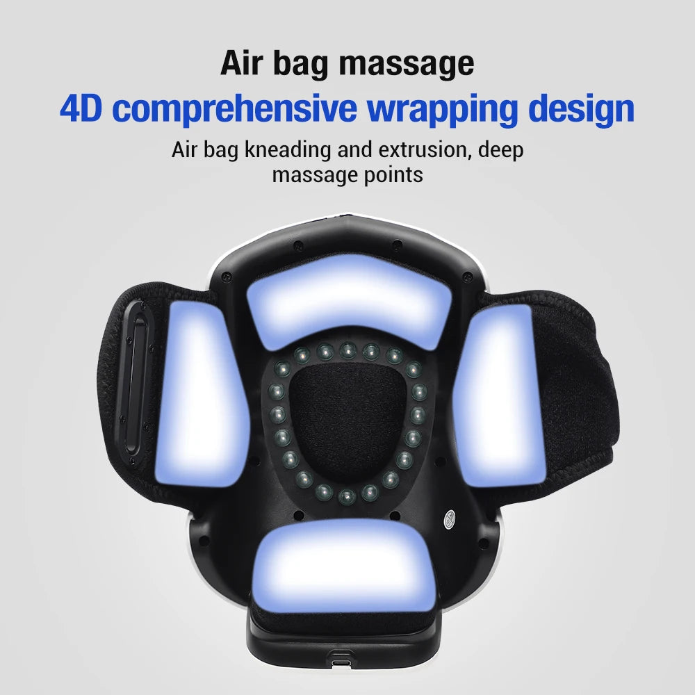 Heated Knee Massager Electric Heating Knee Protector Vibration Vibrating Hot Compress Joint Massager USB Charging