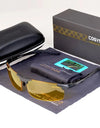 Men Aluminium Alloy Night Vision Goggles Safe Driving Women Polarized Sunglasses Men's Car drivers Glasses
