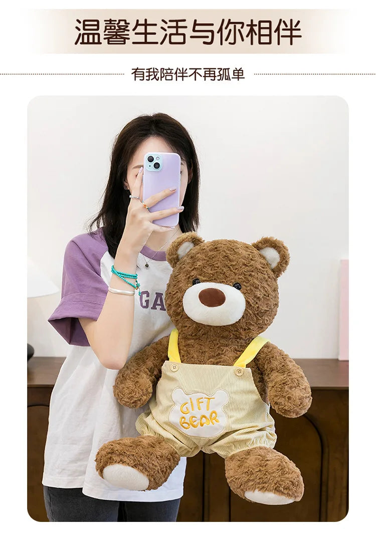 Kawaii Plush Teddy Bear Sitting Posture Stuffed Doll Soft Cute Cuddly Toy for Kids Birthday Xmas Gift Large Small Size Wholesale