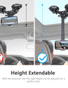 for Gopro Accessories 9CM Adjustable Tri Angle Suction Cup Mount with Extension Rod for Smartphone for Insta360 X3 X2