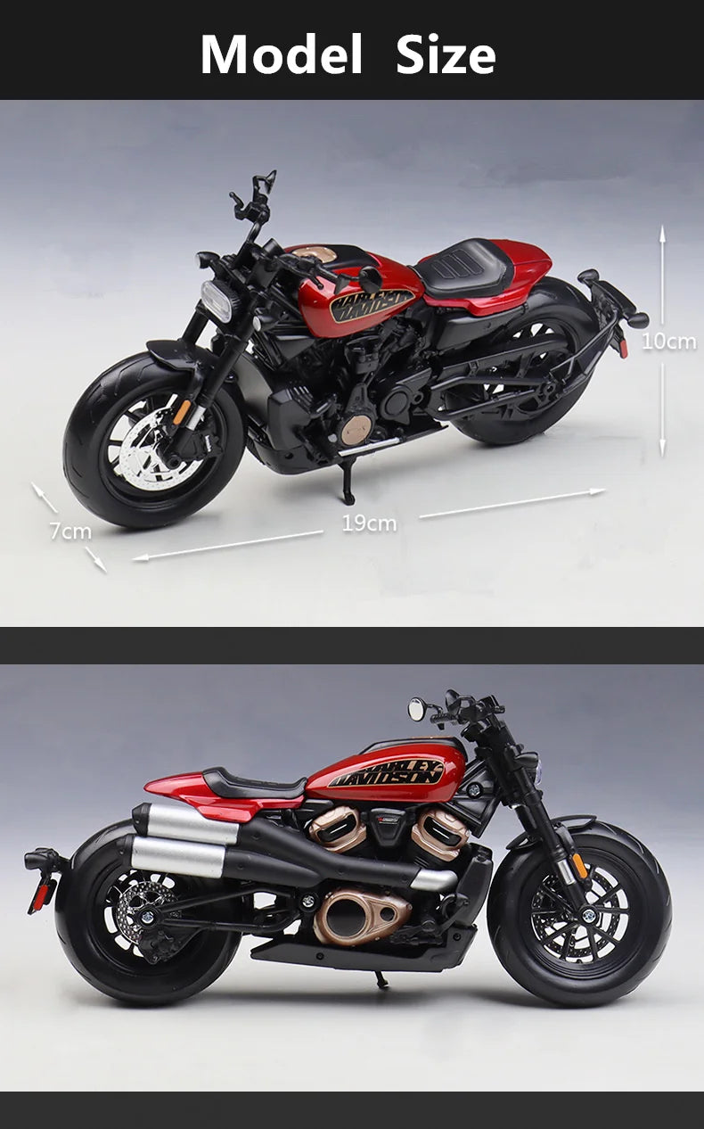 Diecast Harley Sportster S 1250S 2024 Motorcycle Model 1 to 12 Scale