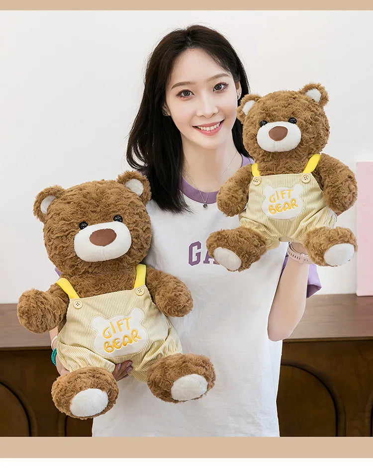 Kawaii Plush Teddy Bear Sitting Posture Stuffed Doll Soft Cute Cuddly Toy for Kids Birthday Xmas Gift Large Small Size Wholesale