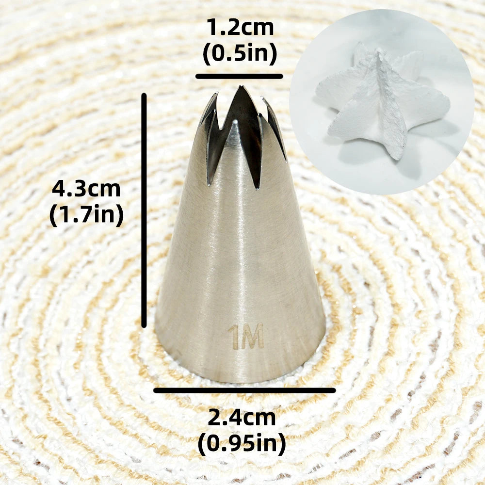 Multiple Large Metal Cake Cream Decoration Tips Pastry Tools Stainless Steel Piping Icing Nozzle Cupcake Head Dessert Decorators