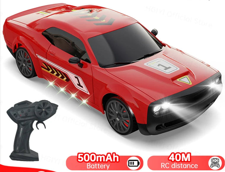2.4G RC CAR With LED Light 4WD Remote Control Drift Cars Professional Racing Toys