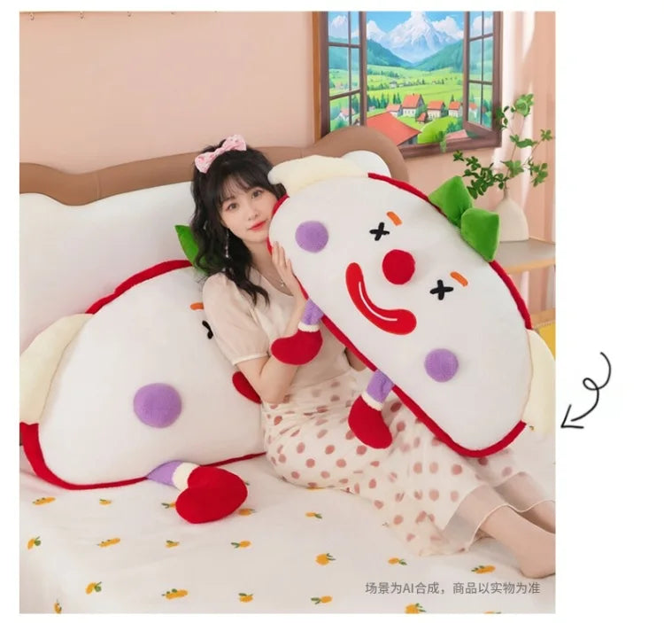 Cute Toast Clown Plush Toy Soft Bread Pillow