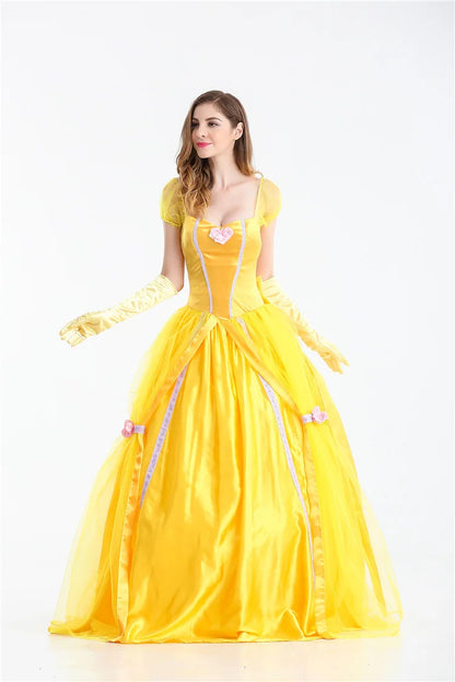 Halloween Costume Belle Princess Dress Beauty and The Beast Belle Snow Masquerade Costume