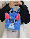 Disney Plush Backpack Ins Japanese Blue Stitch Funny Cartoon Large-Capacity Student Backpack Kindergarten Bag