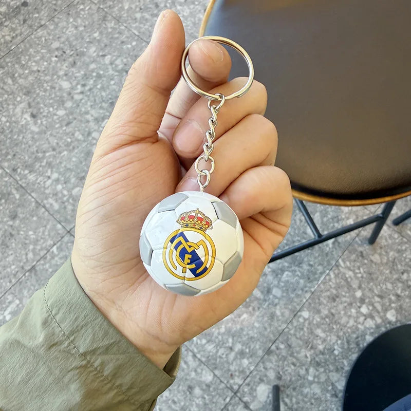 Football Club PU Keychain Soccer Fan Backpack Charm Collectible Gift
