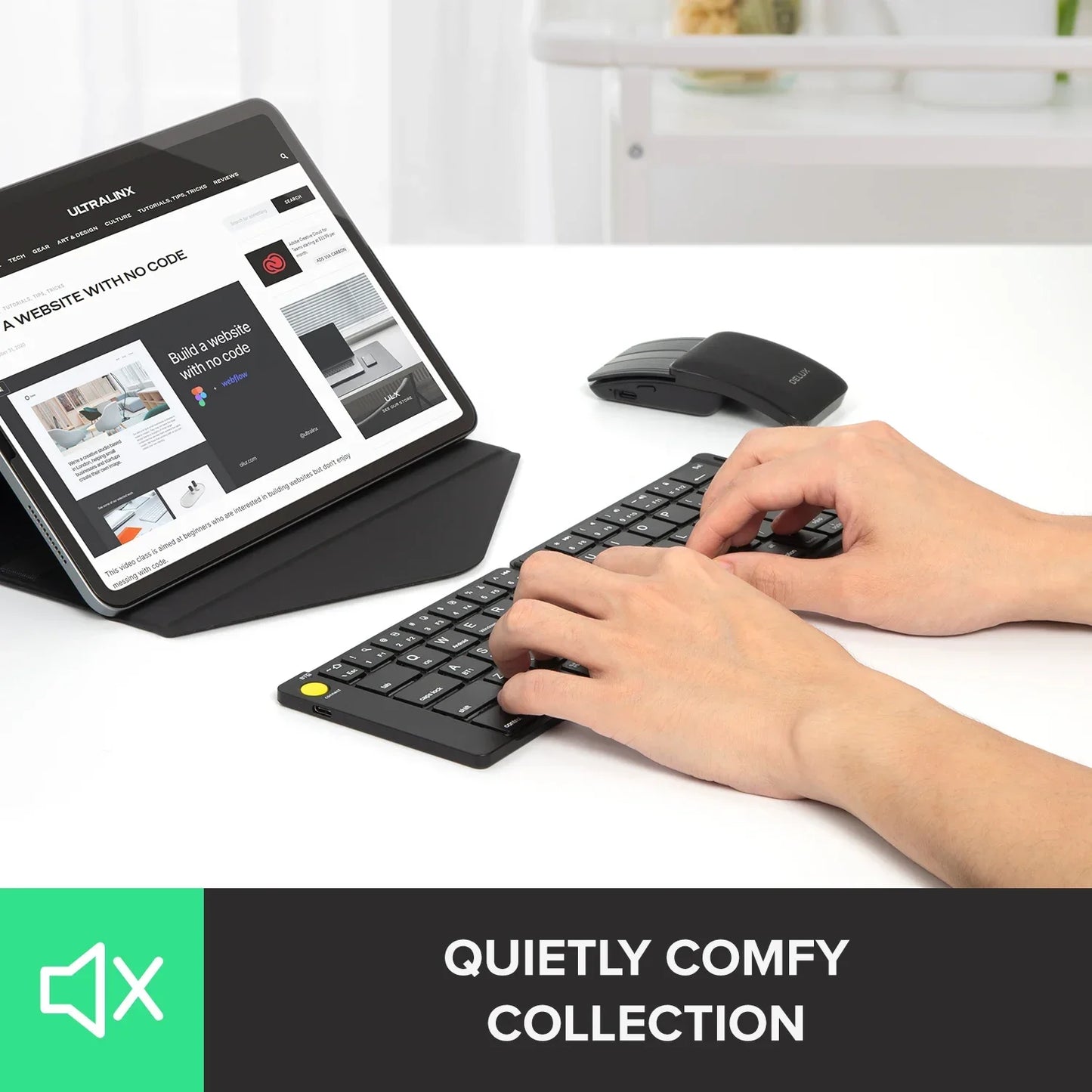 Folding Keyboard & Mouse Combo – Ultra Slim Bluetooth Set